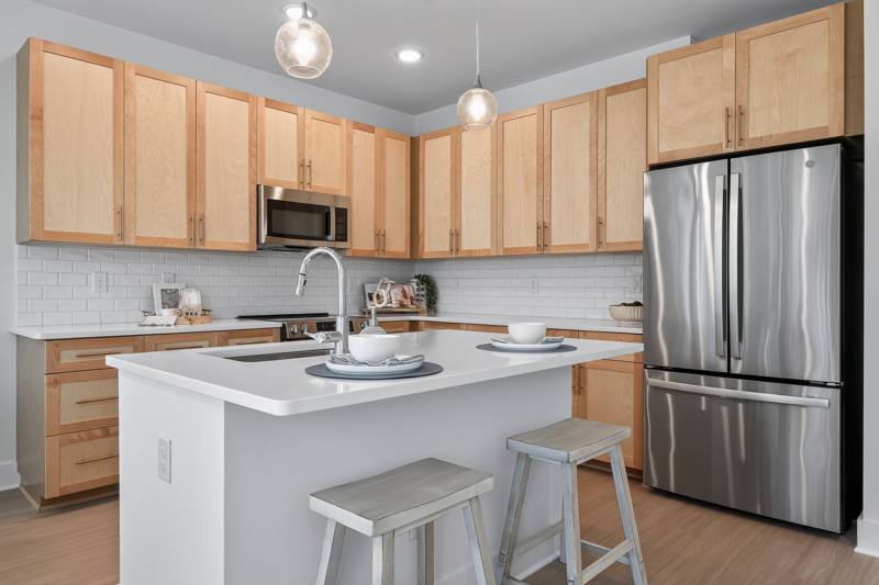 Kitchen, furnished end unit