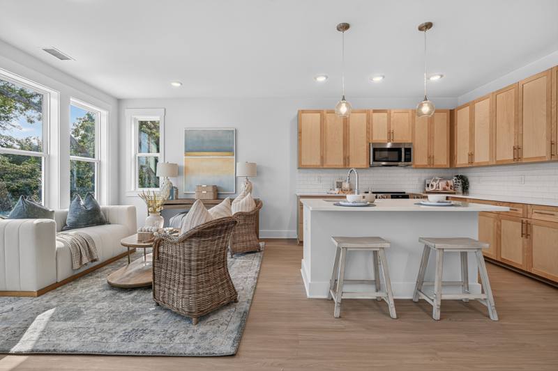 Living & Kitchen, furnished end unit