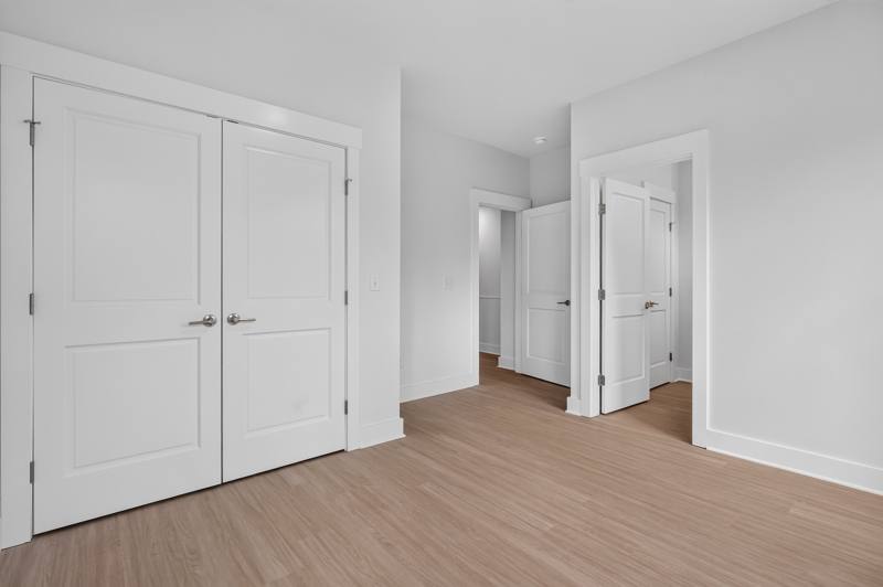 Bedroom Closets, furnished end unit