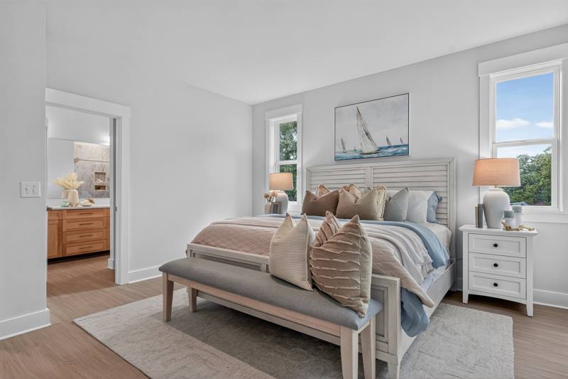 Primary Bedroom, furnished end unit